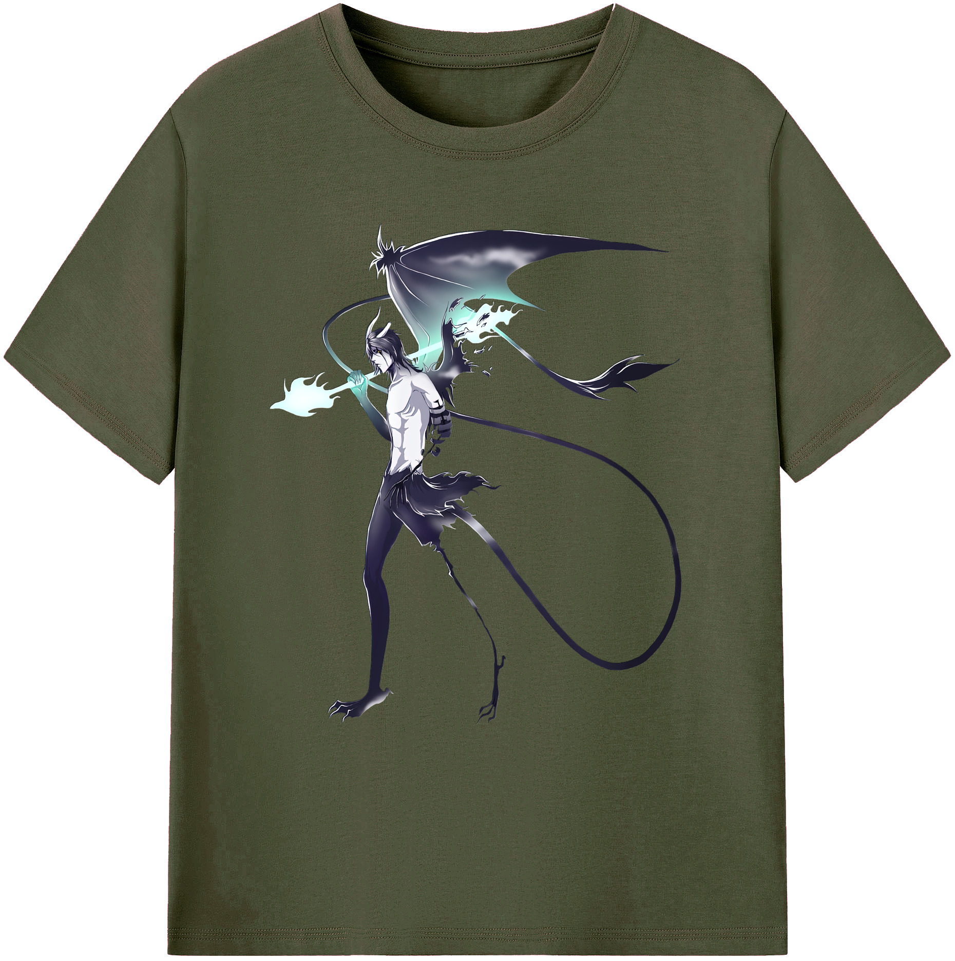 （画像用） ブリーチ ウルキオラ·シファー BLEACH Ulquiorra cifer 綿100％ メンズ半袖Tシャツ｜肌触りやわらか＆通気性